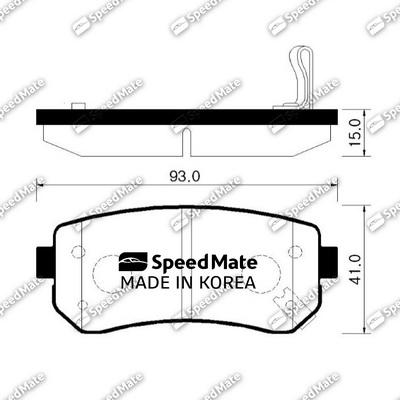 SpeedMate SM-BPH034 - Гальмівні колодки, дискові гальма autocars.com.ua