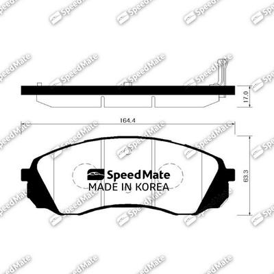 SpeedMate SM-BPH041 - Гальмівні колодки, дискові гальма autocars.com.ua