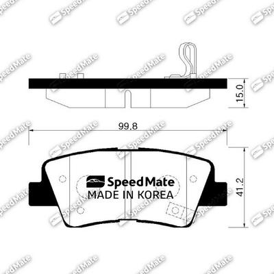 SpeedMate SM-BPH042 - Гальмівні колодки, дискові гальма autocars.com.ua
