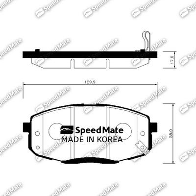 SpeedMate SM-BPH043 - Колодки тормозные дисковые HYUNDAI i30 передн. пр-во SPEEDMATE. Korea autocars.com.ua