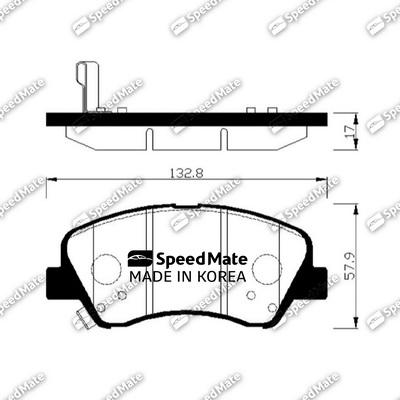 SpeedMate SM-BPH047 - Гальмівні колодки, дискові гальма autocars.com.ua