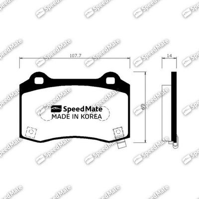 SpeedMate SM-BPH057 - Гальмівні колодки, дискові гальма autocars.com.ua