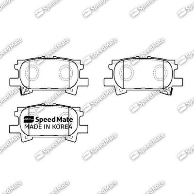 SpeedMate SM-BPJ016 - Гальмівні колодки, дискові гальма autocars.com.ua