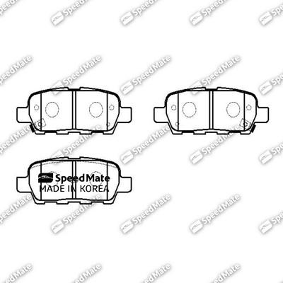 SpeedMate SM-BPJ051 - Тормозные колодки, дисковые, комплект avtokuzovplus.com.ua