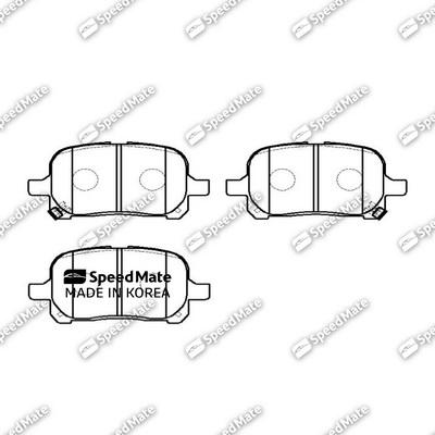 SpeedMate SM-BPJ102 - Гальмівні колодки, дискові гальма autocars.com.ua