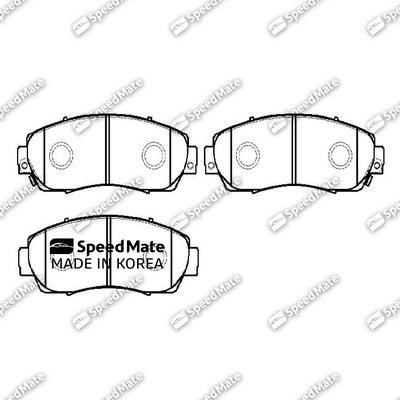 SpeedMate SM-BPJ200 - Тормозные колодки, дисковые, комплект avtokuzovplus.com.ua