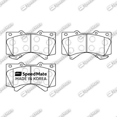 SpeedMate SM-BPJ224 - Гальмівні колодки, дискові гальма autocars.com.ua