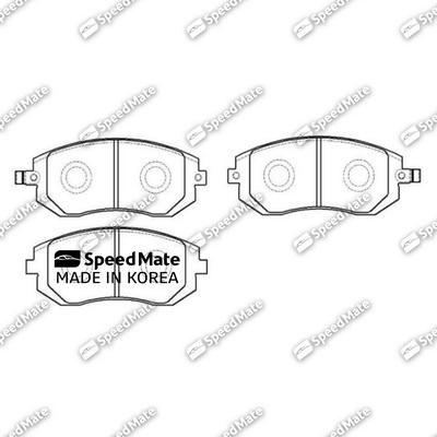 SpeedMate SM-BPJ410 - Тормозные колодки, дисковые, комплект avtokuzovplus.com.ua