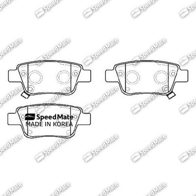 SpeedMate SM-BPJ563 - Тормозные колодки, дисковые, комплект avtokuzovplus.com.ua