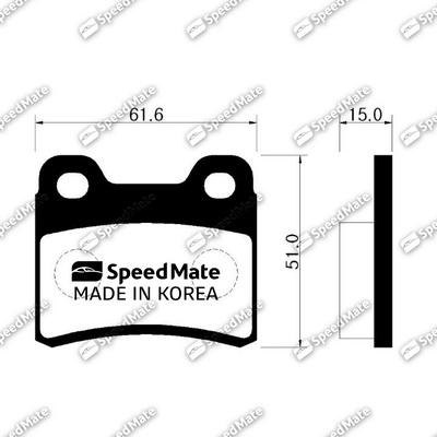 SpeedMate SM-BPK008 - Гальмівні колодки, дискові гальма autocars.com.ua