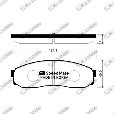 SpeedMate SM-BPK014 - Тормозные колодки, дисковые, комплект avtokuzovplus.com.ua