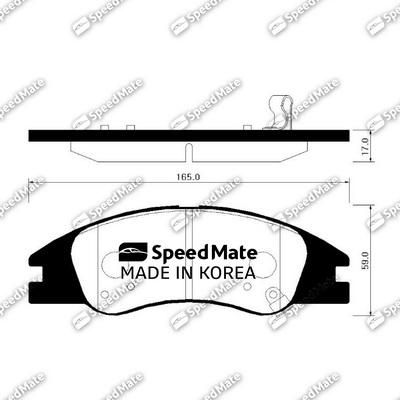 SpeedMate SM-BPK026 - Тормозные колодки, дисковые, комплект avtokuzovplus.com.ua