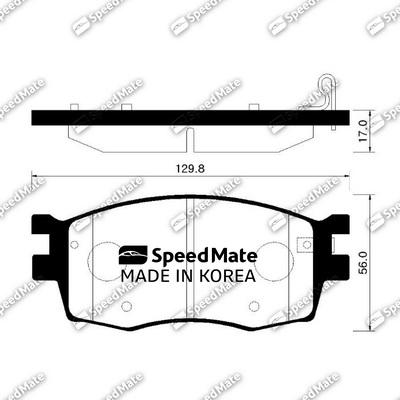 SpeedMate SM-BPK031 - Гальмівні колодки, дискові гальма autocars.com.ua
