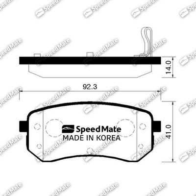 SpeedMate SM-BPK032 - Гальмівні колодки, дискові гальма autocars.com.ua