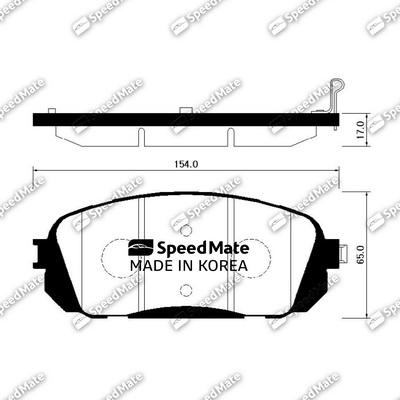SpeedMate SM-BPK033 - Тормозные колодки, дисковые, комплект avtokuzovplus.com.ua