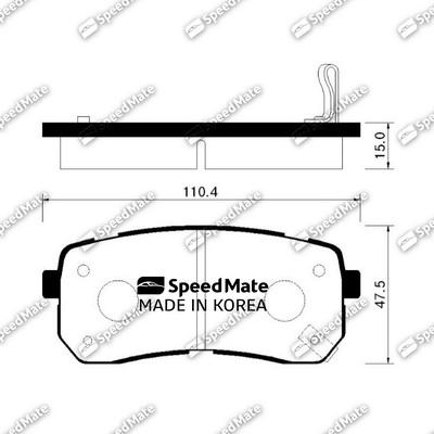 SpeedMate SM-BPK034 - Тормозные колодки, дисковые, комплект avtokuzovplus.com.ua