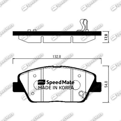 SpeedMate SM-BPK037 - Гальмівні колодки, дискові гальма autocars.com.ua