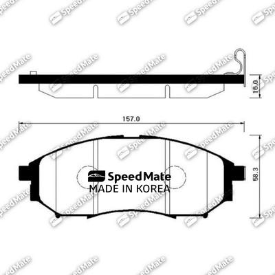 SpeedMate SM-BPS008 - Гальмівні колодки, дискові гальма autocars.com.ua