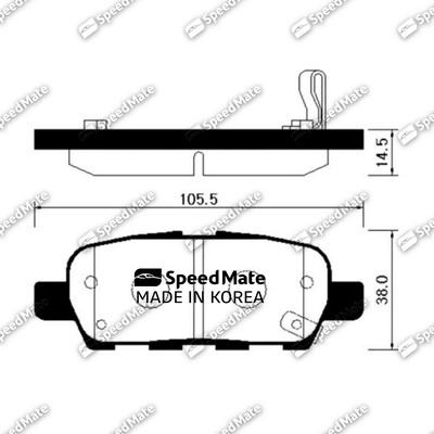SpeedMate SM-BPS009 - Гальмівні колодки, дискові гальма autocars.com.ua