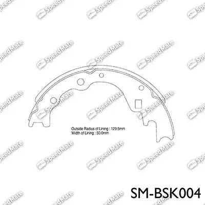 SpeedMate SM-BSK004 - Комплект гальм, барабанний механізм autocars.com.ua