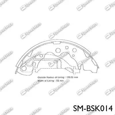 SpeedMate SM-BSK014 - Комплект гальм, барабанний механізм autocars.com.ua