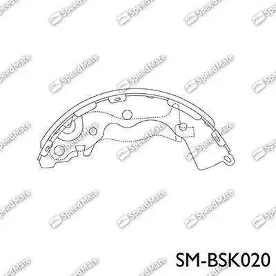 SpeedMate SM-BSK020 - Комплект гальм, барабанний механізм autocars.com.ua