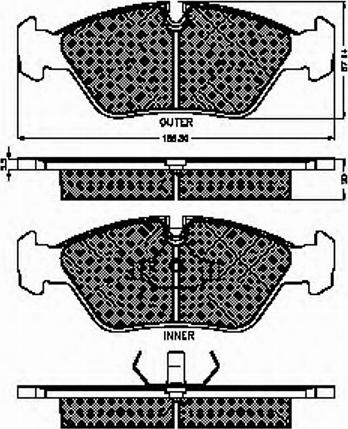 Spidan 30163 - Тормозные колодки, дисковые, комплект autodnr.net