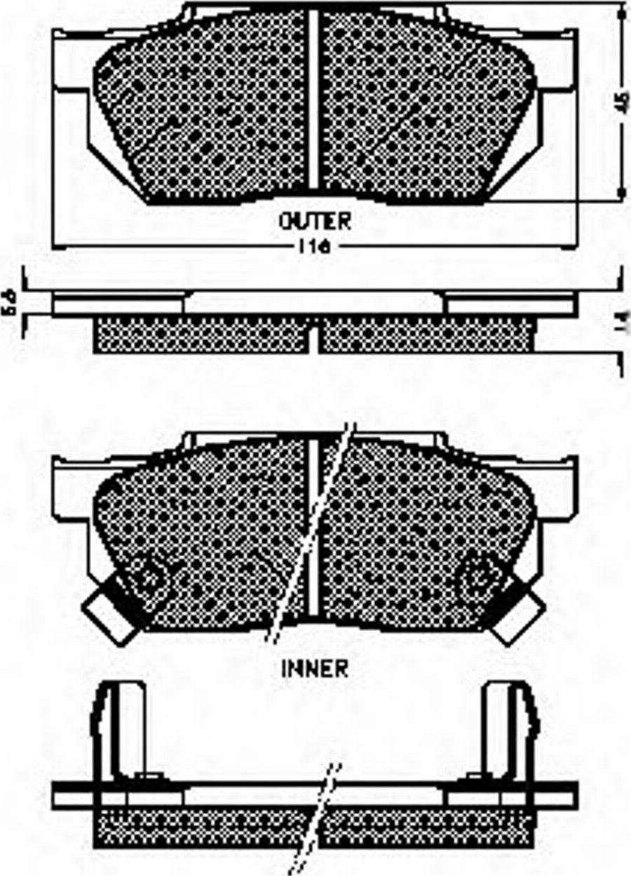 Spidan 30194 - Тормозные колодки, дисковые, комплект autodnr.net