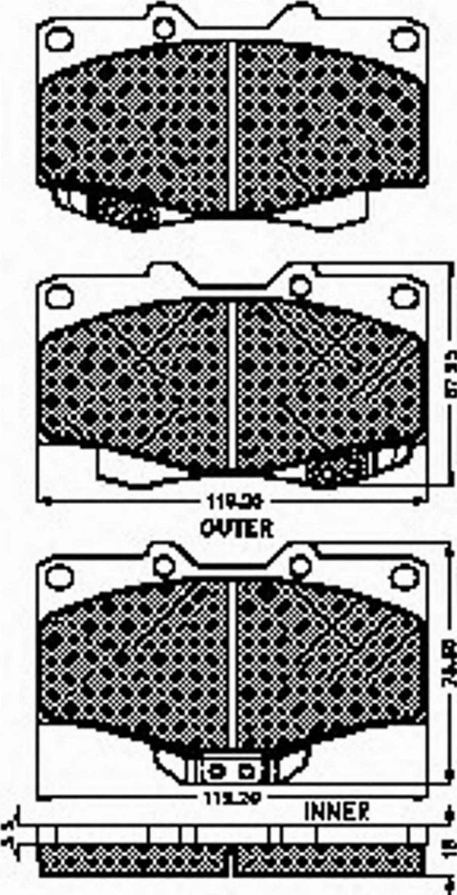 Spidan 30958 - Тормозные колодки, дисковые, комплект autodnr.net