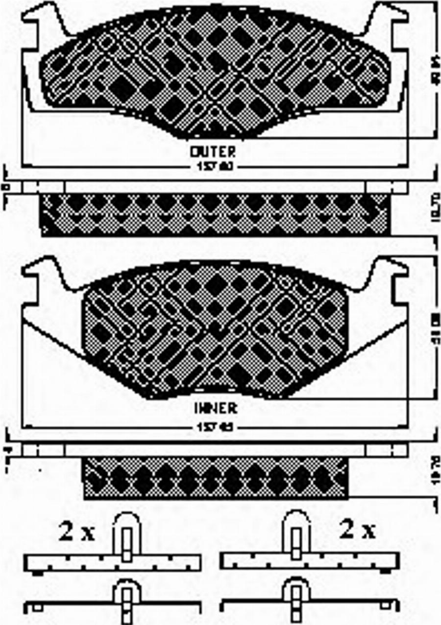 Spidan 31033 - Тормозные колодки, дисковые, комплект avtokuzovplus.com.ua