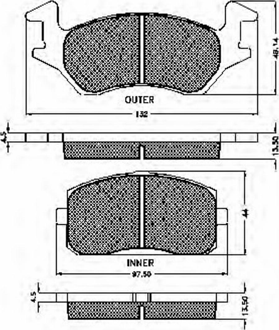 Spidan 31268 - Тормозные колодки, дисковые, комплект autodnr.net