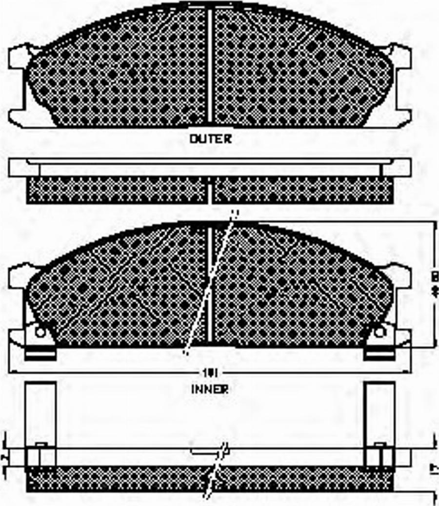 Spidan 31349 - Тормозные колодки, дисковые, комплект autodnr.net