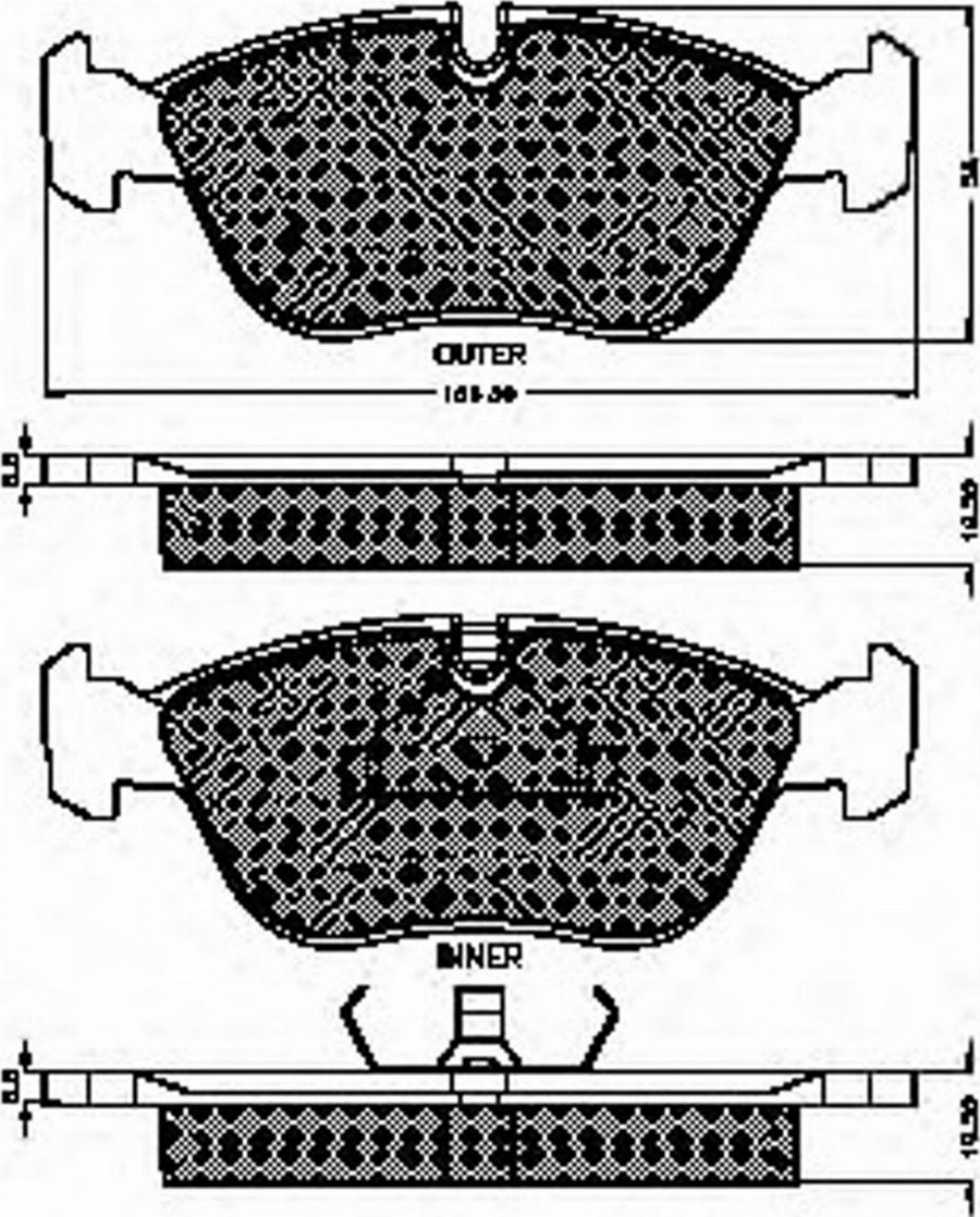 Spidan 31849 - Тормозные колодки, дисковые, комплект autodnr.net