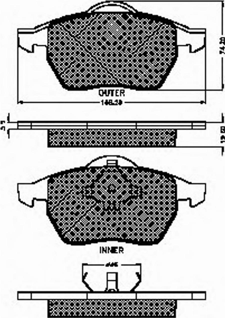 Spidan 32192 - Тормозные колодки, дисковые, комплект autodnr.net