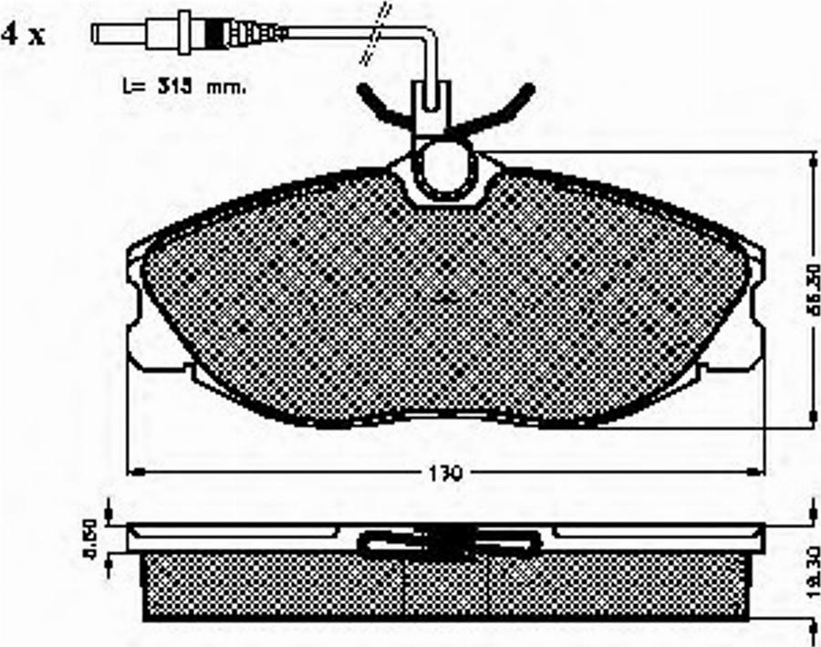 Spidan 32222 - Тормозные колодки, дисковые, комплект autodnr.net