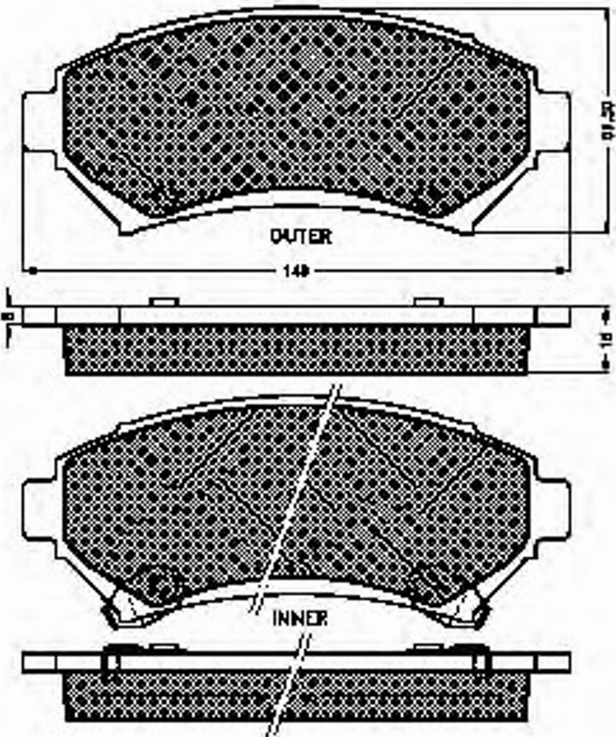 Spidan 32273 - Тормозные колодки, дисковые, комплект avtokuzovplus.com.ua