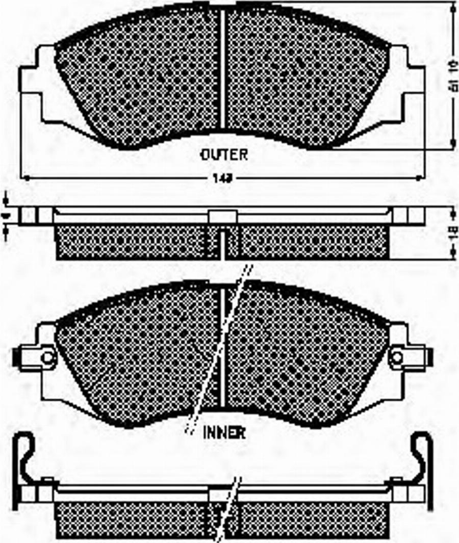 Spidan 32327 - Тормозные колодки, дисковые, комплект autodnr.net