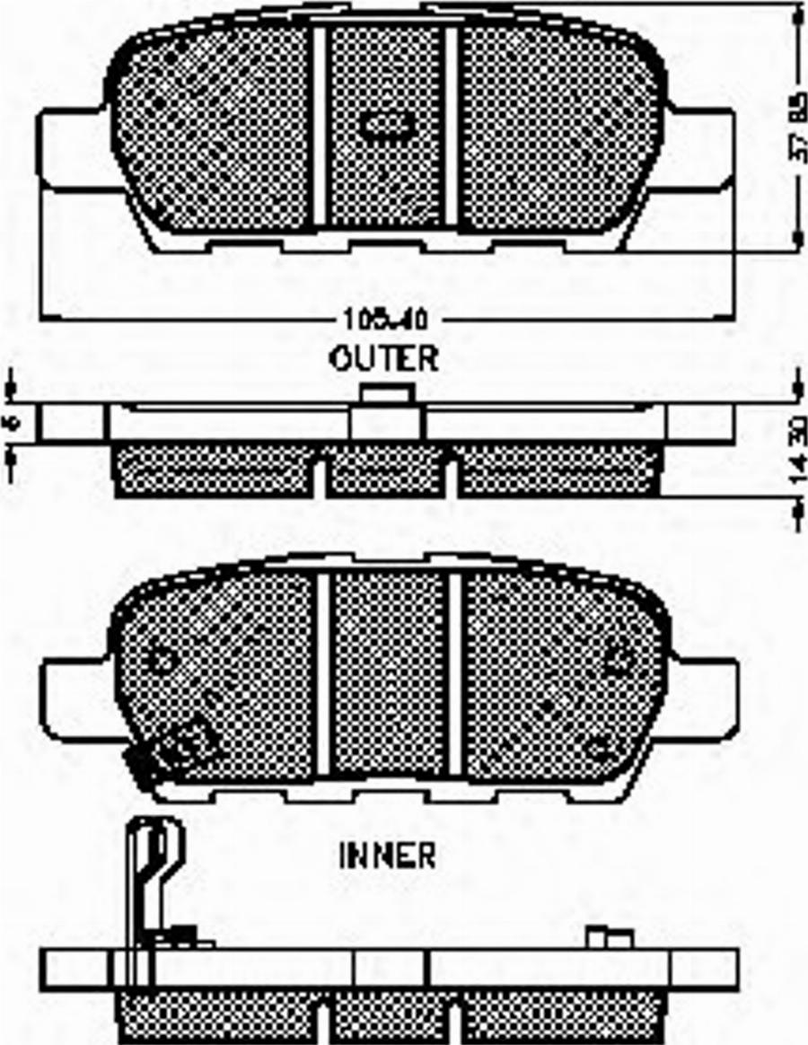 Spidan 32443 - Тормозные колодки, дисковые, комплект autodnr.net