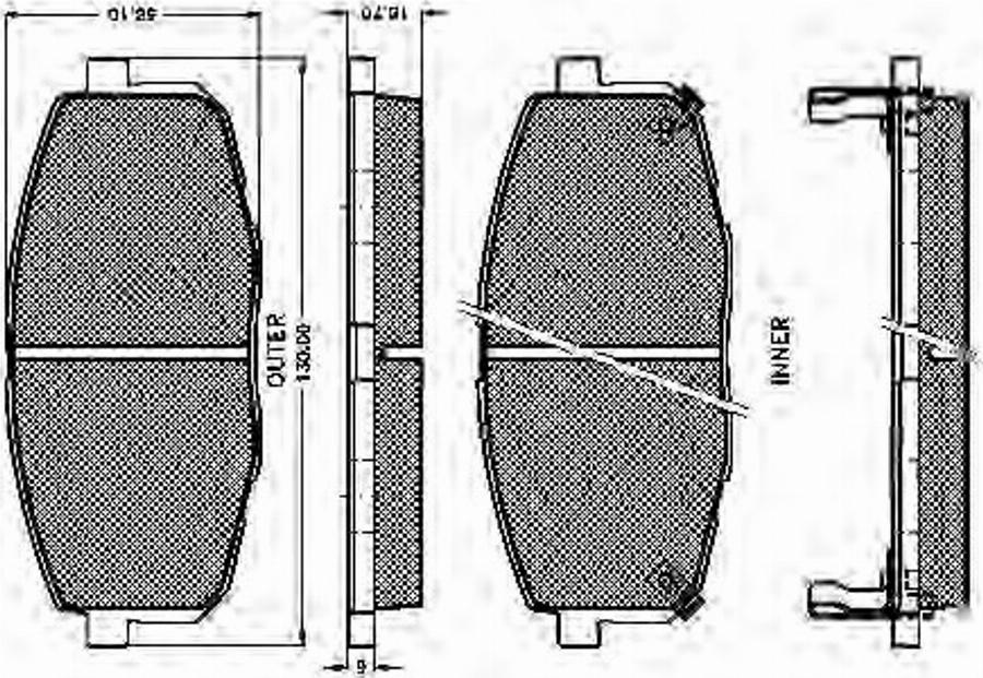 Spidan 32460 - Тормозные колодки, дисковые, комплект avtokuzovplus.com.ua