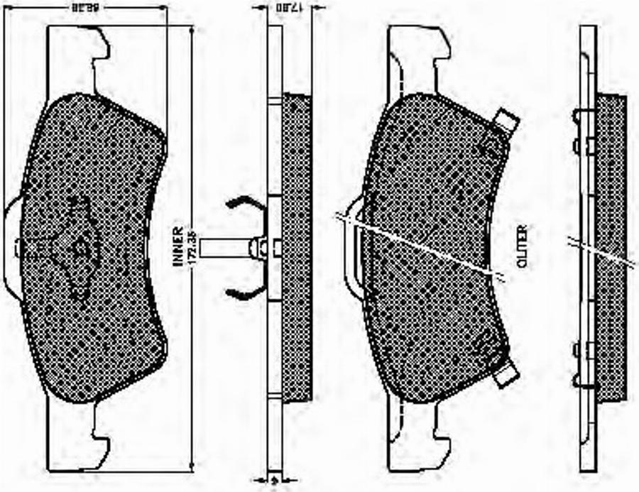 Spidan 32462 - Тормозные колодки, дисковые, комплект autodnr.net