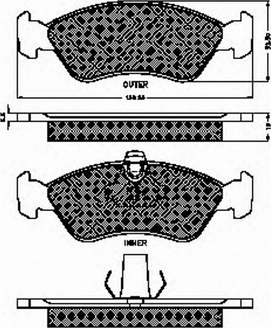 Spidan 32553 - Тормозные колодки, дисковые, комплект avtokuzovplus.com.ua