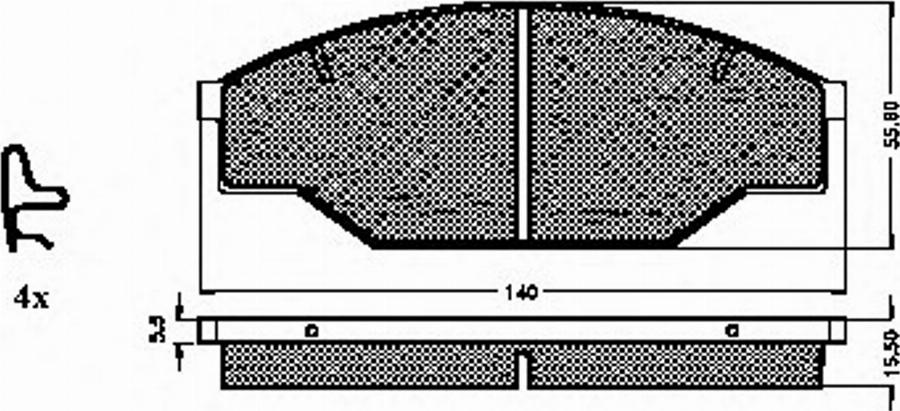 Spidan 32554 - Тормозные колодки, дисковые, комплект autodnr.net