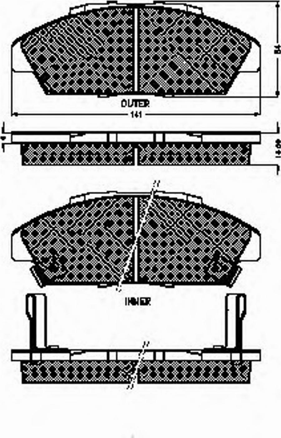 Spidan 32693 - Тормозные колодки, дисковые, комплект avtokuzovplus.com.ua