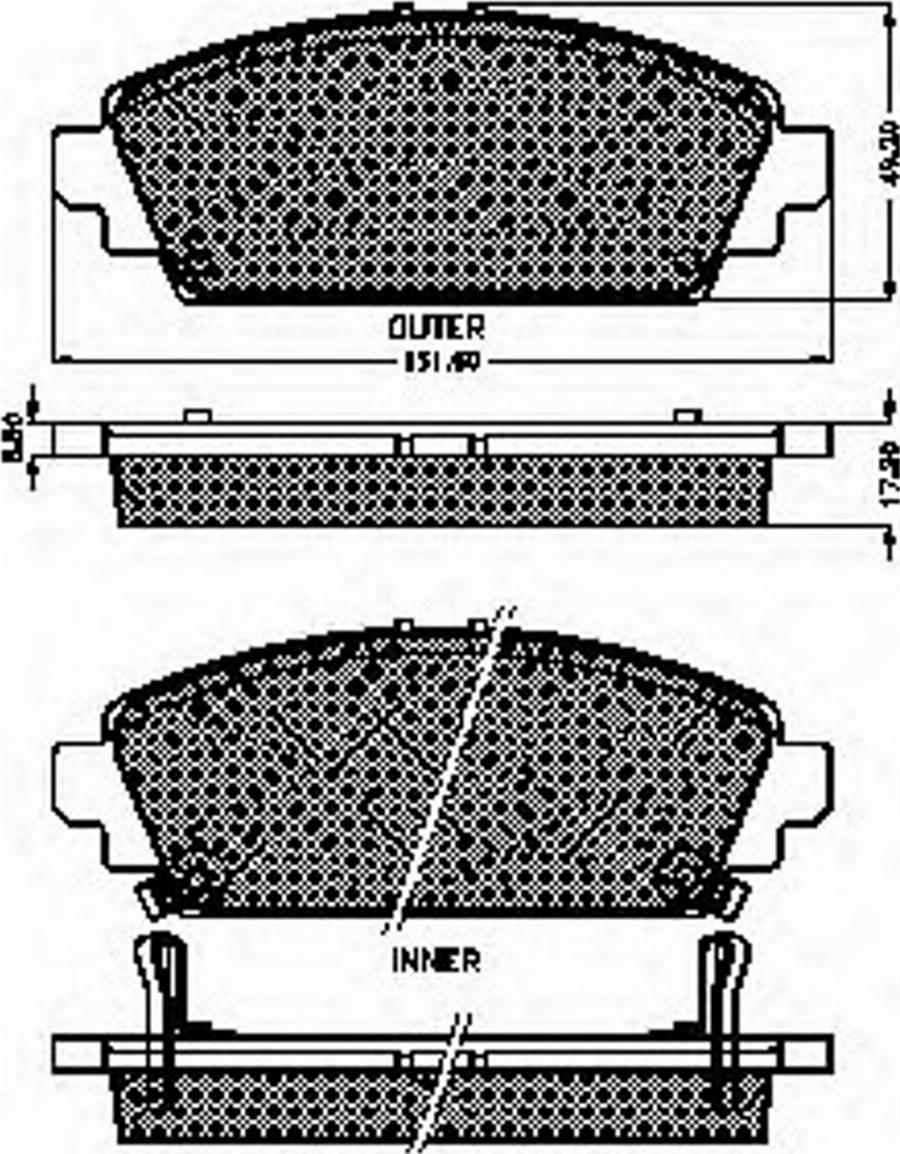 Spidan 32825 - Тормозные колодки, дисковые, комплект autodnr.net