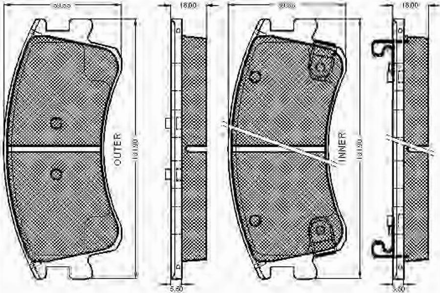 Spidan 32850 - Тормозные колодки, дисковые, комплект avtokuzovplus.com.ua