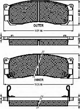 Spidan 32863 - Тормозные колодки, дисковые, комплект avtokuzovplus.com.ua