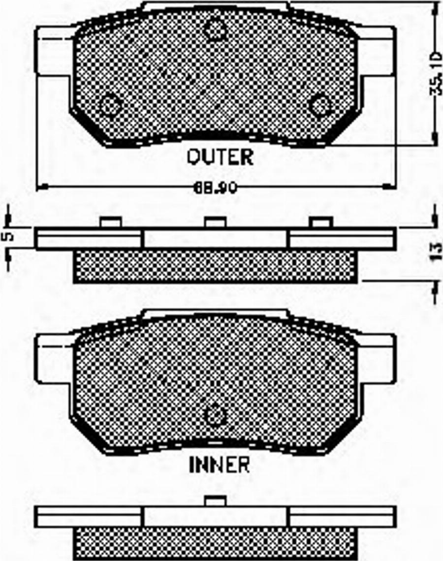 Spidan 32869 - Тормозные колодки, дисковые, комплект autodnr.net