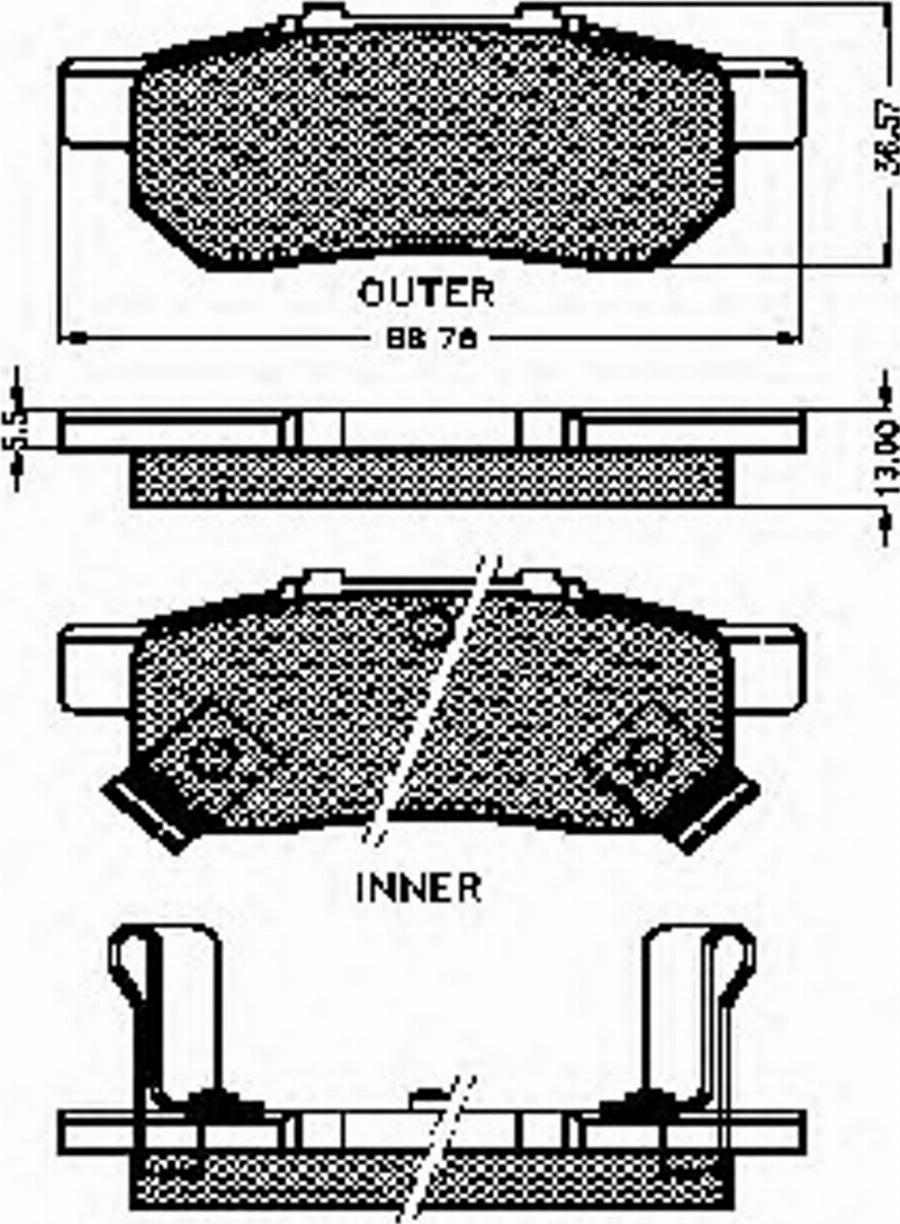 Spidan 32870 - Тормозные колодки, дисковые, комплект autodnr.net