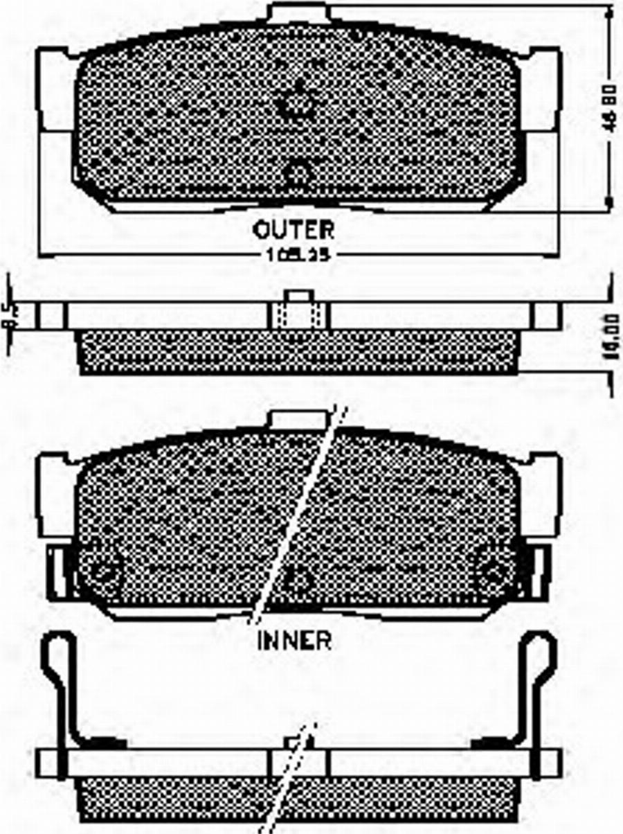 Spidan 32872 - Тормозные колодки, дисковые, комплект autodnr.net