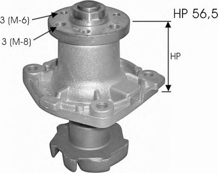 Spidan 60135 - Водяний насос autocars.com.ua